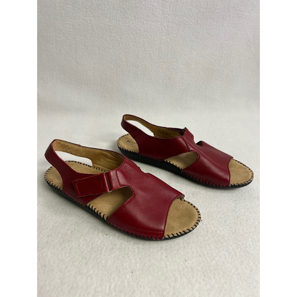Comfort Casual Naturalizer Womens 8.5M Red Leather Scout Slingback Sandals